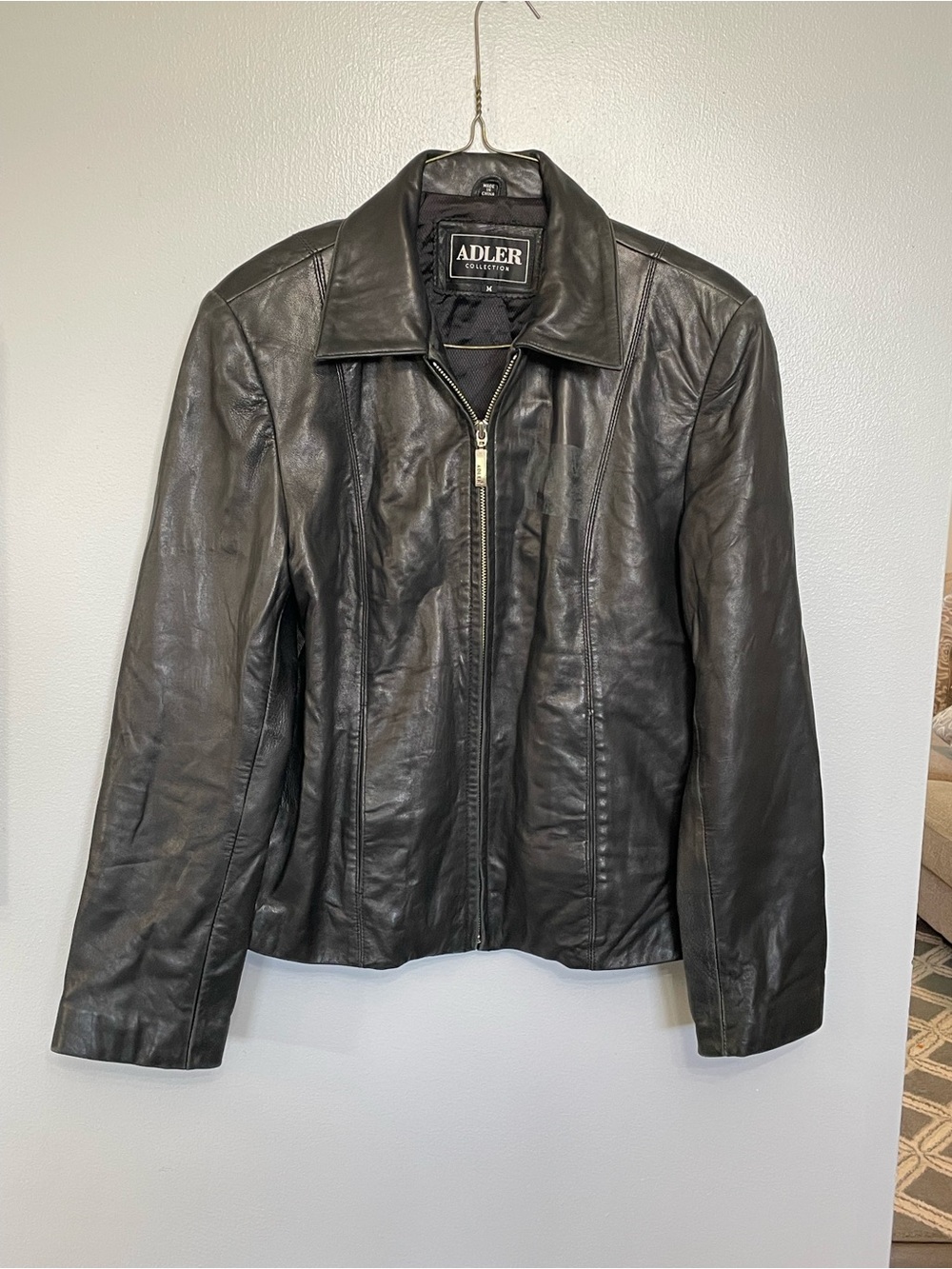 Adler Collection Genuine Lambskin Leather Jacket – Size M